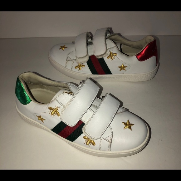 Gucci Kids Ace sneakers white strap Star bee 29/ 7 - Picture 2 of 13